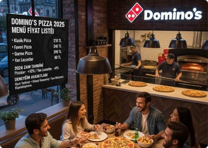 Dominos Pizza Menü Fiyat Listesi
