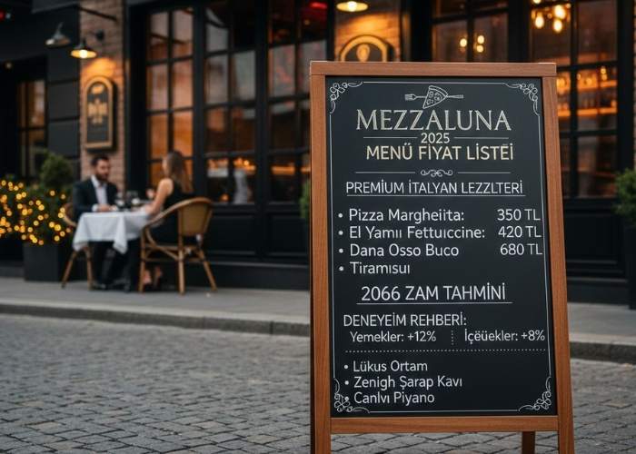 Mezzaluna Menü Fiyat Listesi
