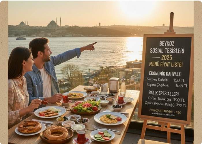 Beykoz Sosyal Tesisleri Menü Fiyat Listesi