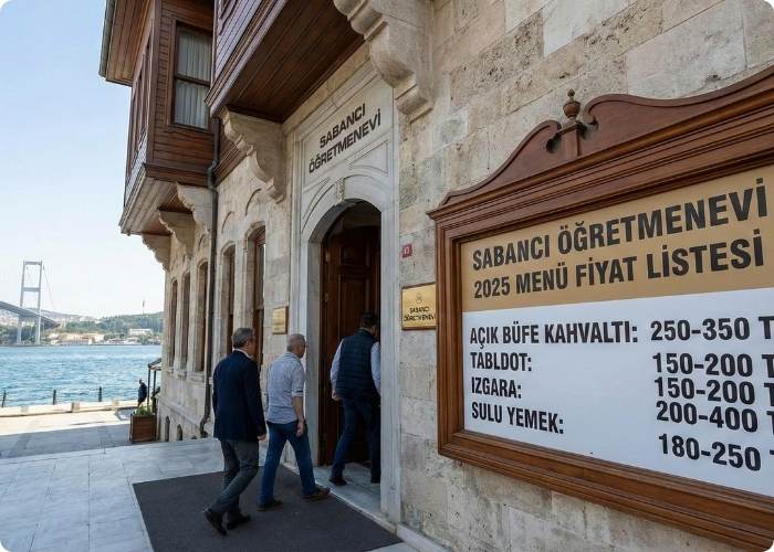 Sabancı Öğretmenevi Menü Fiyat Listesi