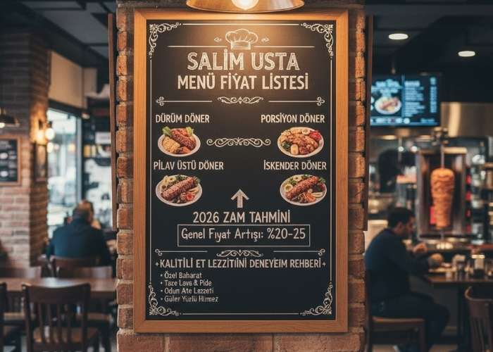 Salim Usta Menü Fiyat Listesi
