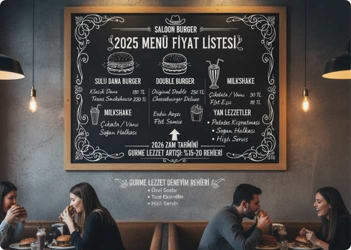 Saloon Burger Menü Fiyat Listesi