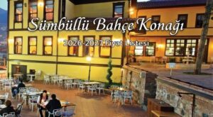 Sümbüllü Bahçe Konağı Menü Fiyat Listesi