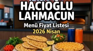 Hacıoğlu Lahmacun Menü Fiyat Listesi