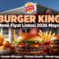 Burger King Menü Fiyatları