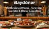 Baydöner Menü Fiyat Listesi