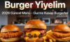 Burger Yiyelim Menü Fiyat Listesi
